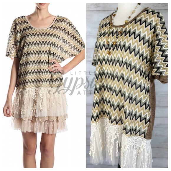 Ryu Miss-oni Chevron and Lace Tunic - Picture 9 of 12